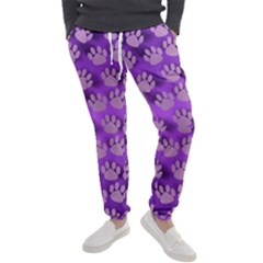 Pattern Texture Feet Dog Purple Men s Jogger Sweatpants by Dutashop