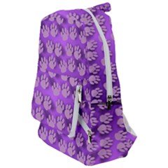 Pattern Texture Feet Dog Purple Travelers  Backpack by Dutashop