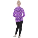 Pattern Texture Feet Dog Purple Women s Hooded Pullover View2