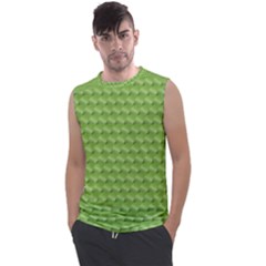 Green Pattern Ornate Background Men s Regular Tank Top by Dutashop