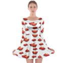 Summer Watermelon Pattern Long Sleeve Skater Dress View1