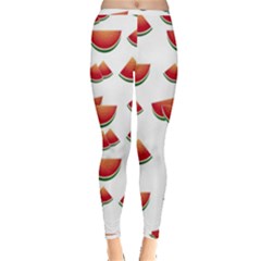 Summer Watermelon Pattern Inside Out Leggings by Dutashop