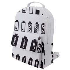 Battery Icons Charge Flap Pocket Backpack (small) by Dutashop