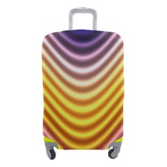 Wave Line Waveform Sound Orange Luggage Cover (small) by Dutashop