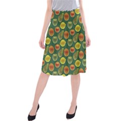 Background Fruits Several Midi Beach Skirt by Dutashop