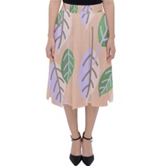 Leaf Pink Classic Midi Skirt by Dutashop