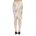 Leaf Pink Midi Wrap Pencil Skirt View2