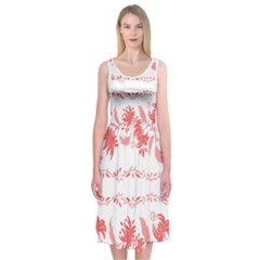 Folk Ornament Midi Sleeveless Dress by Eskimos