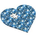 Star Hexagon Deep Blue Light Wooden Puzzle Heart View3