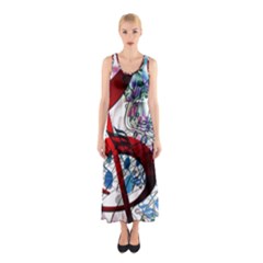 Music Treble Clef Sound Sleeveless Maxi Dress by Dutashop