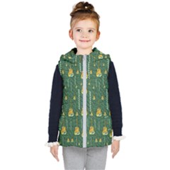 Guitars In The Most Beautiful Landscape Of Fantasy And Sakura Kids  Hooded Puffer Vest by pepitasart