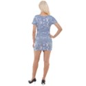 Fantasy flowers Short Sleeve Asymmetric Mini Dress View2