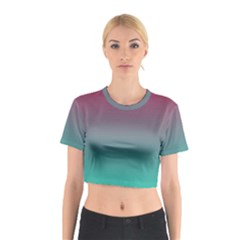 Teal Sangria Cotton Crop Top by SpangleCustomWear