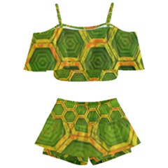 Hexagon Windows Kids  Off Shoulder Skirt Bikini by essentialimage365