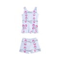 Pink folk flowers Kids  Boyleg Swimsuit View1