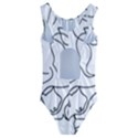 Cats line art  Kids  Cut-Out Back One Piece Swimsuit View2