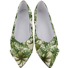 Tropical Leaves Women s Bow Heels by goljakoff