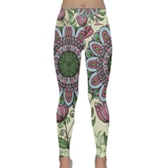 Mandala Flower Lightweight Velour Classic Yoga Leggings by goljakoff