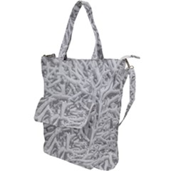 Dry Roots Texture Print Shoulder Tote Bag by dflcprintsclothing