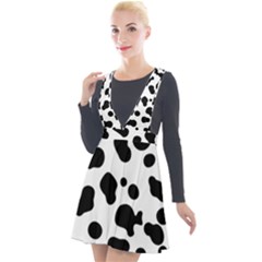 Spots Plunge Pinafore Velour Dress by Sobalvarro