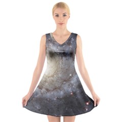 Spiral Galaxy V-neck Sleeveless Dress by ExtraAwesomeSauce