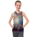 Colorful Galaxy Kids  Sleeveless Hoodie View1