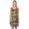 Sugar Skulls Sleeveless Satin Nightdress View1