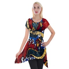 Dragon Short Sleeve Side Drop Tunic by ExtraAwesomeSauce