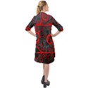 Tech - Red Long Sleeve Mini Shirt Dress View2