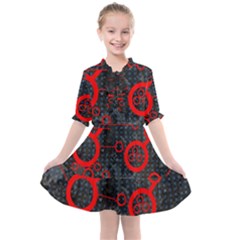 Tech - Red Kids  All Frills Chiffon Dress by ExtraAwesomeSauce