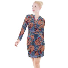 Chinese Phoenix Button Long Sleeve Dress by ExtraAwesomeSauce