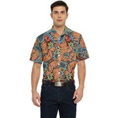 Chinese Phoenix Men s Short Sleeve Pocket Shirt  by ExtraAwesomeSauce