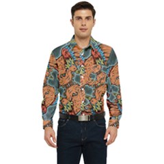 Chinese Phoenix Men s Long Sleeve Pocket Shirt  by ExtraAwesomeSauce