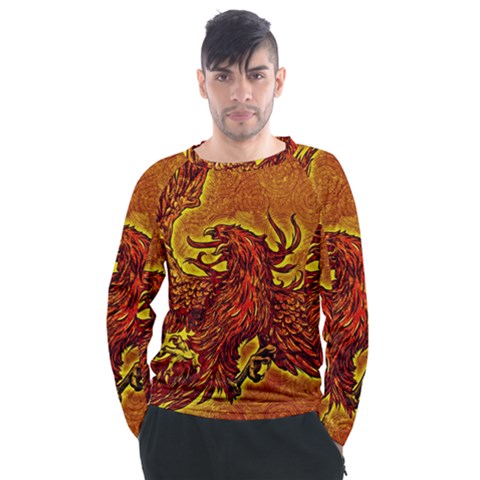 Phoenix Rising Men s Long Sleeve Raglan Tee by ExtraAwesomeSauce