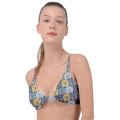 Cute Cat Pattern Knot Up Bikini Top by ExtraAwesomeSauce