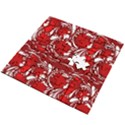 Red ethnic flowers Wooden Puzzle Square View2