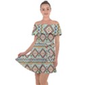 Native American Pattern Off Shoulder Velour Dress View1