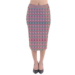 Native American Pattern Velvet Midi Pencil Skirt by ExtraAwesomeSauce