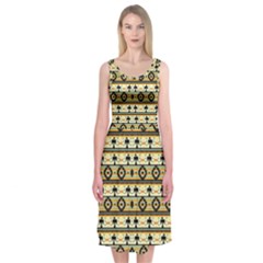 Native American Pattern Midi Sleeveless Dress by ExtraAwesomeSauce