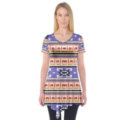 Native American Pattern Short Sleeve Tunic  by ExtraAwesomeSauce