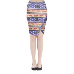 Native American Pattern Midi Wrap Pencil Skirt by ExtraAwesomeSauce