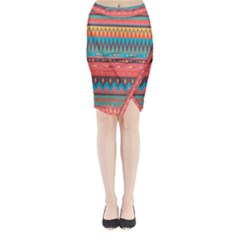 Native American Pattern Midi Wrap Pencil Skirt by ExtraAwesomeSauce