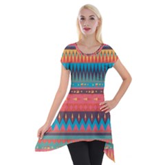 Native American Pattern Short Sleeve Side Drop Tunic by ExtraAwesomeSauce