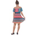 Native American Pattern Off Shoulder Velour Dress View2