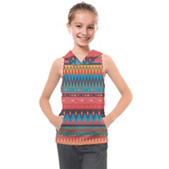 Native American Pattern Kids  Sleeveless Hoodie by ExtraAwesomeSauce