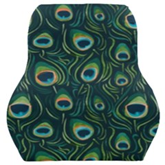 Watercolor Peacock Feather Pattern Car Seat Back Cushion  by ExtraAwesomeSauce