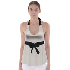 Abalone Grey Babydoll Tankini Top by FashionBoulevard