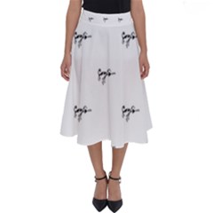 Tribal Style Symbol Drawing Print Pattern Perfect Length Midi Skirt by dflcprintsclothing