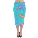 Non Seamless Pattern Blues Bright Velvet Midi Pencil Skirt View1