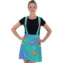 Non Seamless Pattern Blues Bright Velvet Suspender Skater Skirt View1